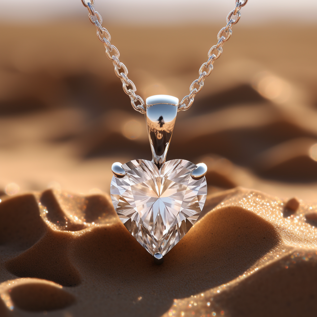 1.5ct Heart Solitaire Pendant for women by Cutiefy