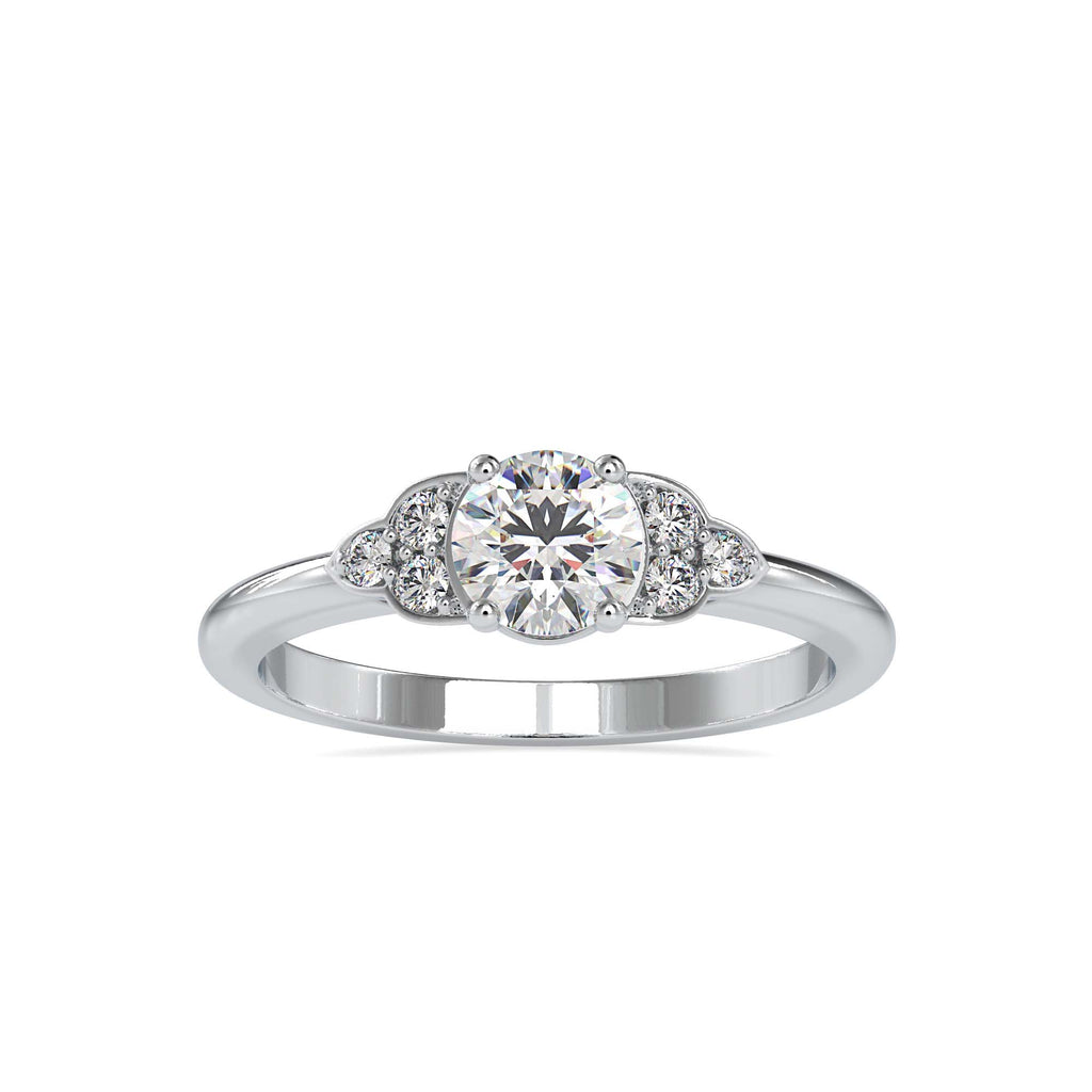 Emilie 0.62ct Round Moissanite Three Stone Ring for women by Cutiefy