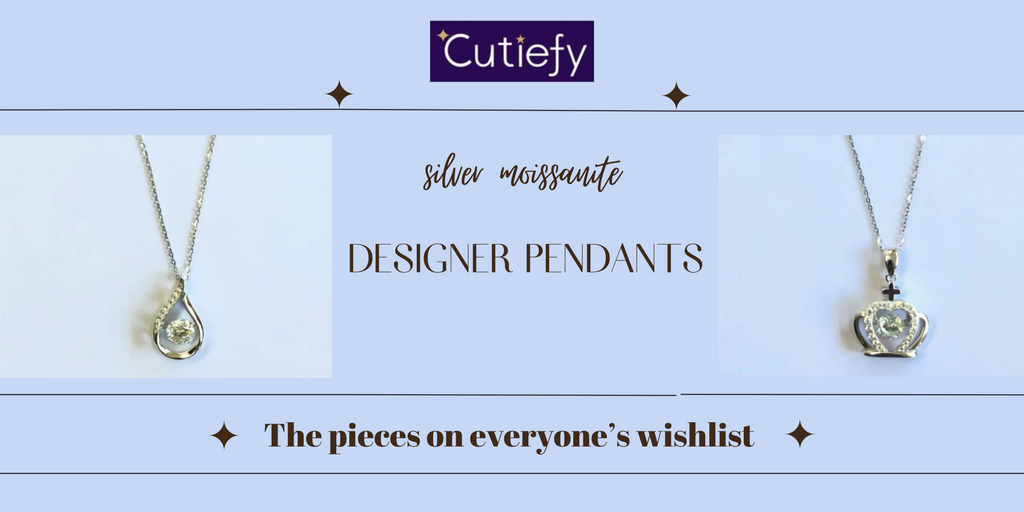 Silver Moissanite Designer Pendants