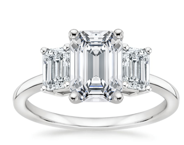 Arpels emerald cut moissanite engagement ring for women Cutiefy Arpels 2.46 ct moissanite engagement ring india Cutiefy