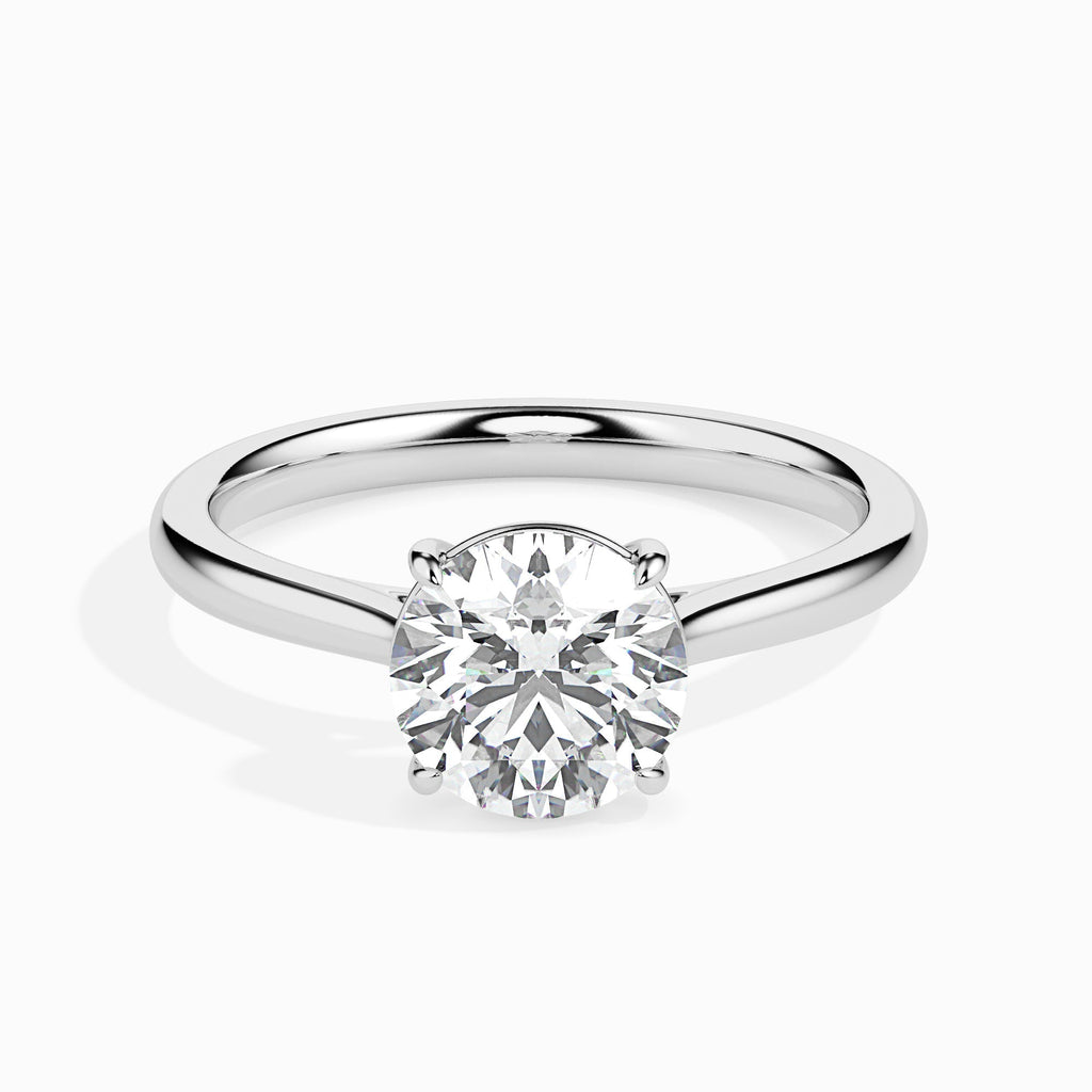 Oasis 1ct Round Moissanite Solitaire Ring for women by Cutiefy