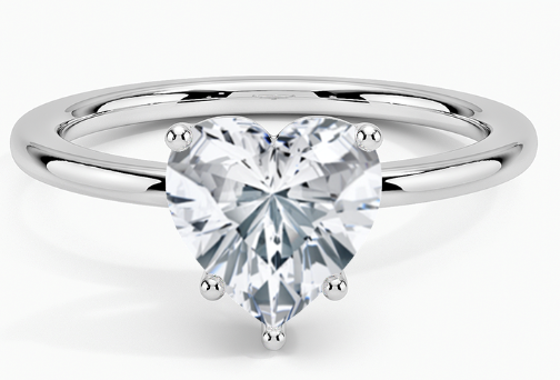 Moissanite solitaire Everling  silver ring design