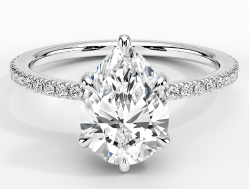 Luxury Pear Moissanite Engagement Ring for women by Cutiefy