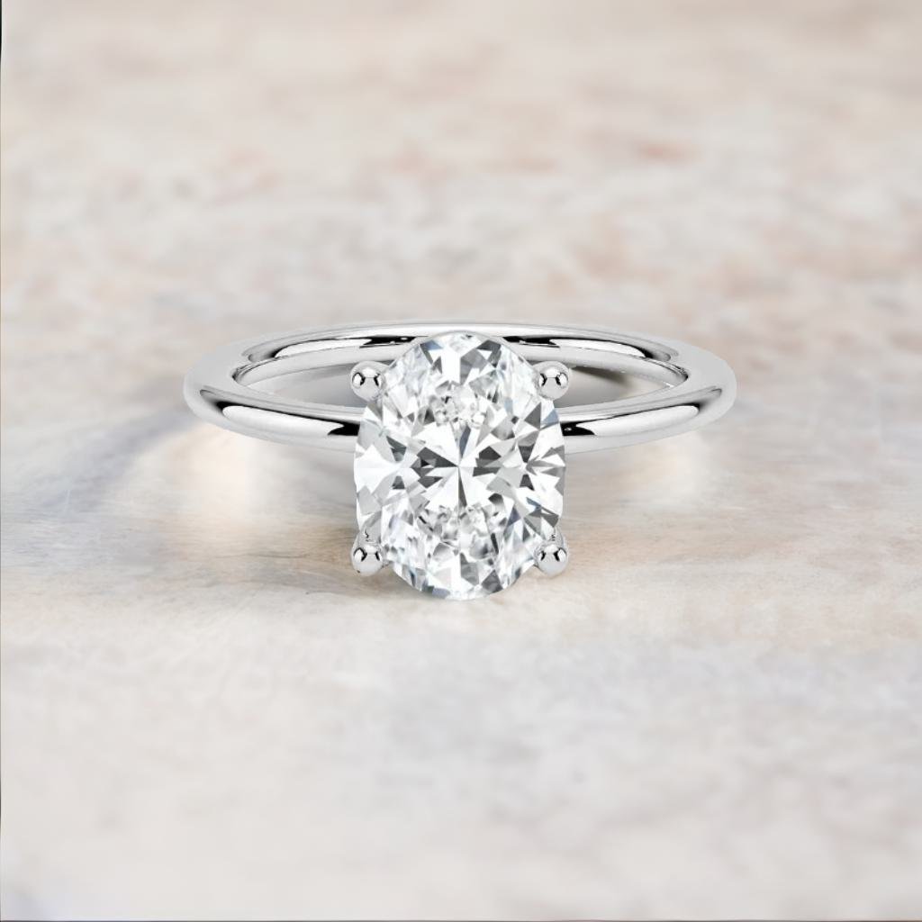 Joyous 1.00ct Oval Moissanite Solitaire Ring for women by Cutiefy