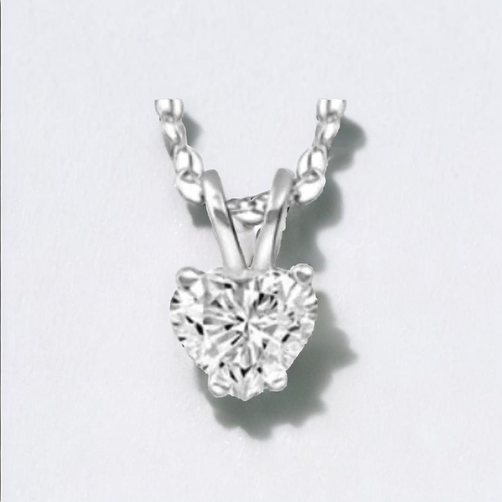 1ct Heart Solitaire Pendant for women by Cutiefy