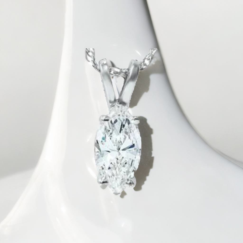 1ct Marquise Solitaire Pendant for women by Cutiefy