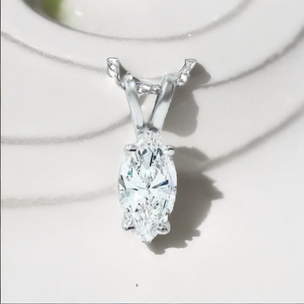 1ct Marquise Solitaire Pendant for women by Cutiefy