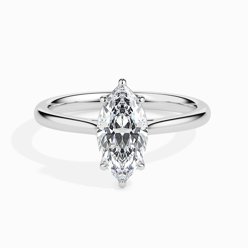 Moissanite solitaire Vipin silver ring for wife