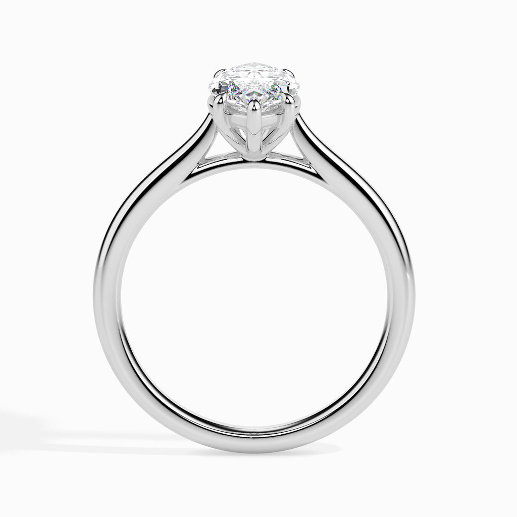 Moissanite solitaire Atri silver ring design