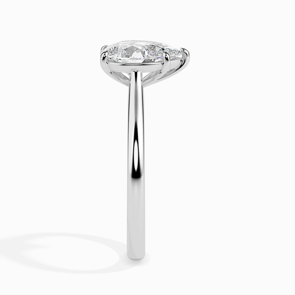 Moissanite solitaire Castle silver ring design