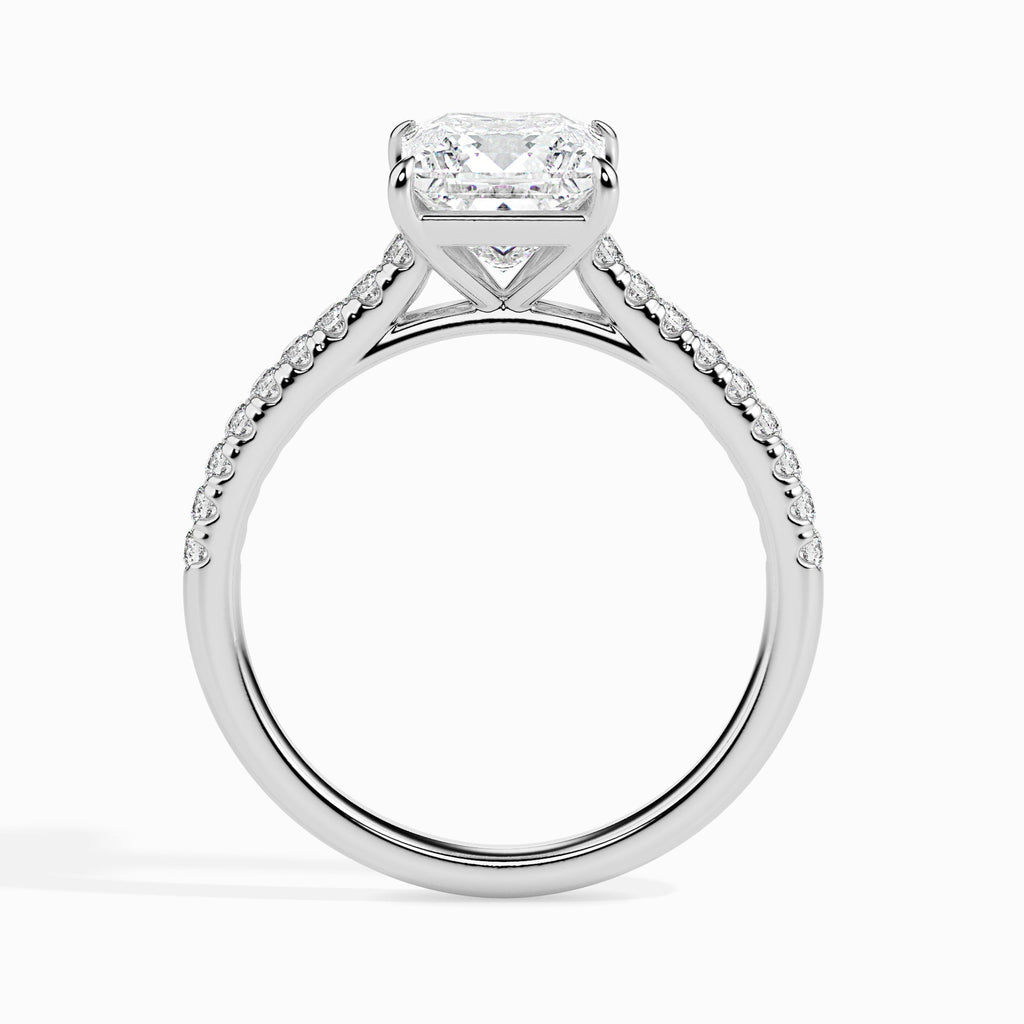 Moissanite solitaire Hermit silver ring for wife