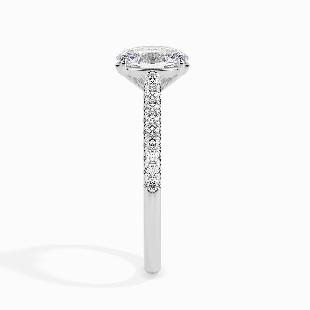Moissanite solitaire Iditri silver ring design