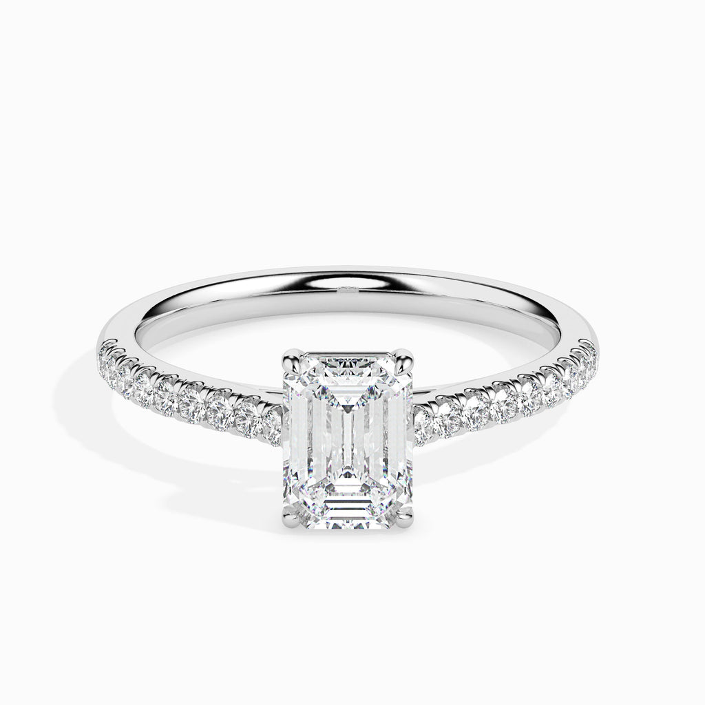 Moissanite solitaire Flavor silver ring for women