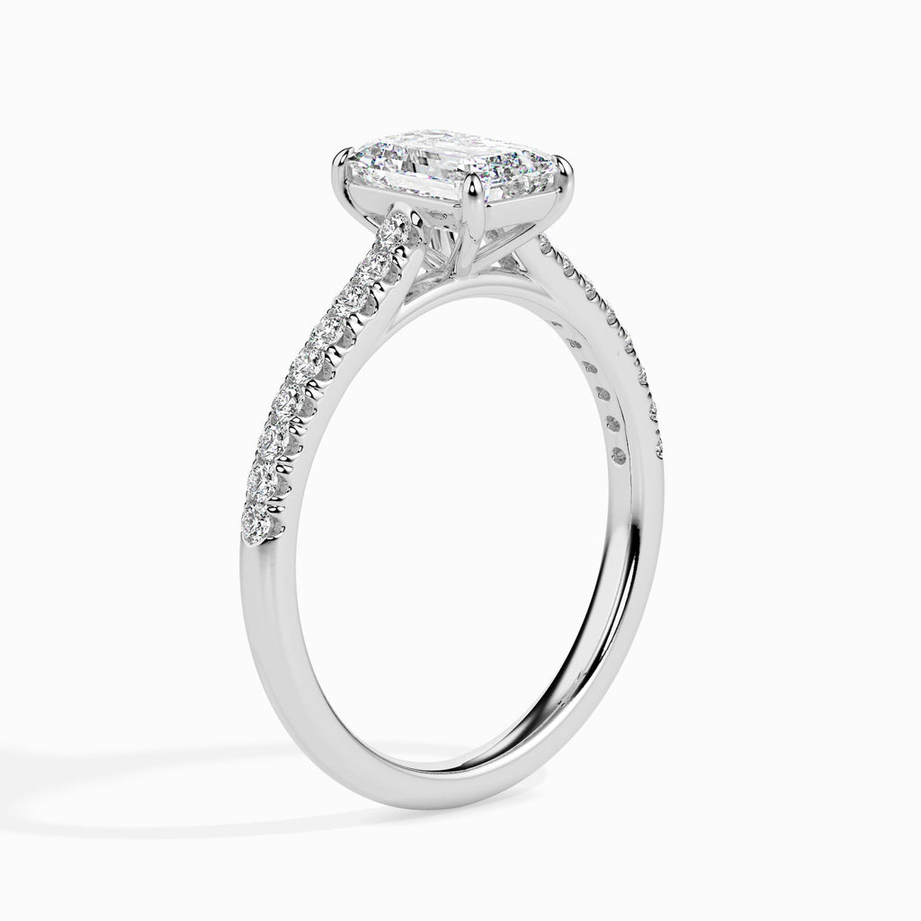 Moissanite solitaire Flavor silver ring for women