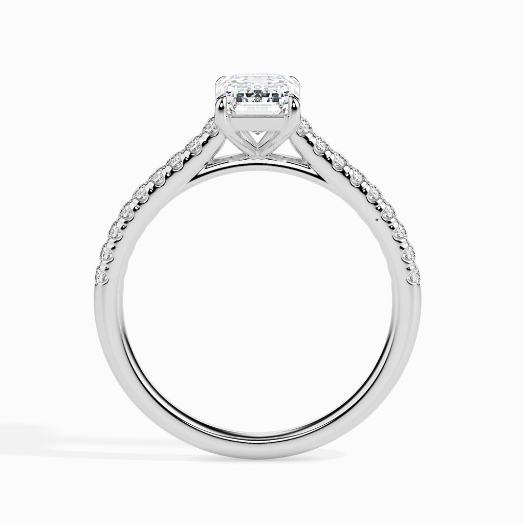 Moissanite solitaire Posana silver ring for wife