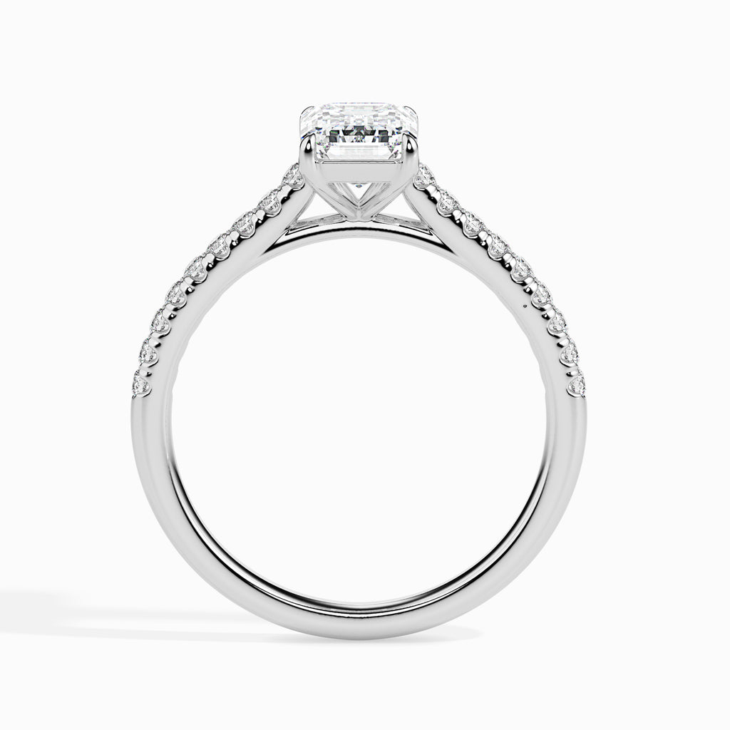 Moissanite solitaire Posana silver ring for wife