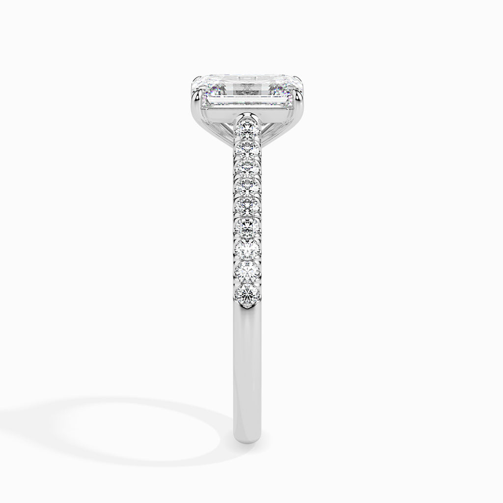 Moissanite solitaire Posana silver ring for wife