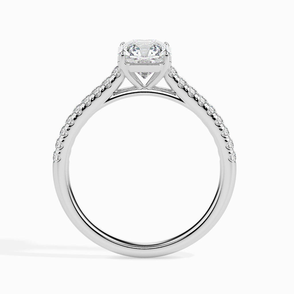 Moissanite solitaire Reseve silver engagement ring for women