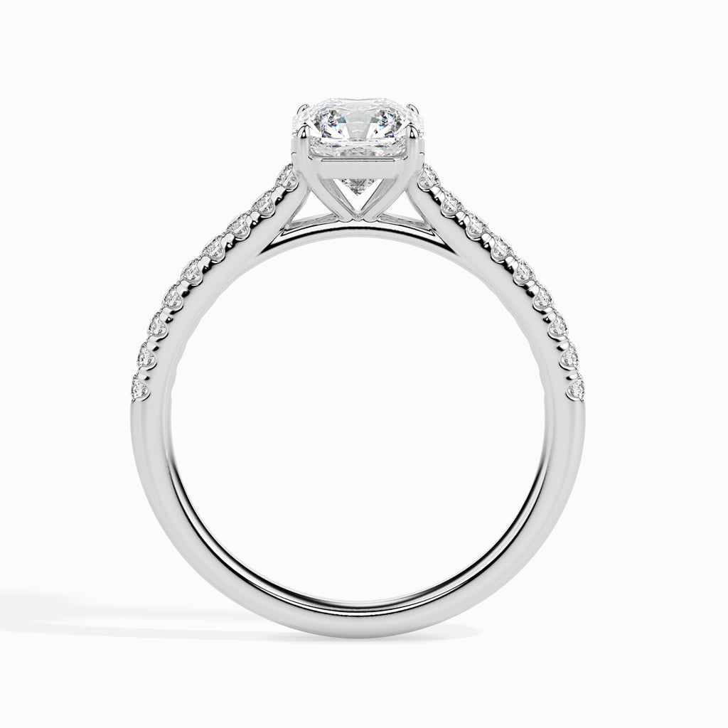 Moissanite solitaire Meals silver ring design
