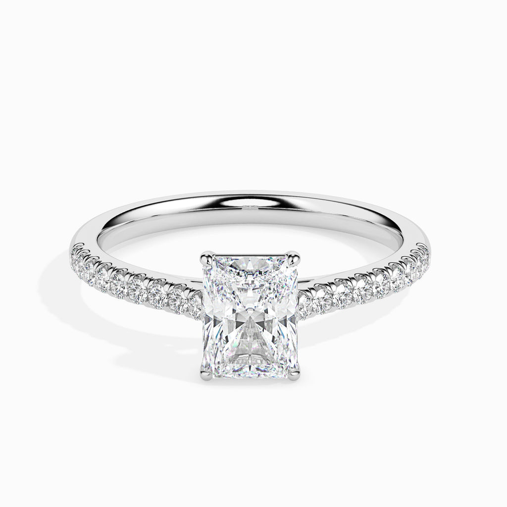 Waver 1.68ct Radiant Moissanite Engagement Ring for women by Cutiefy