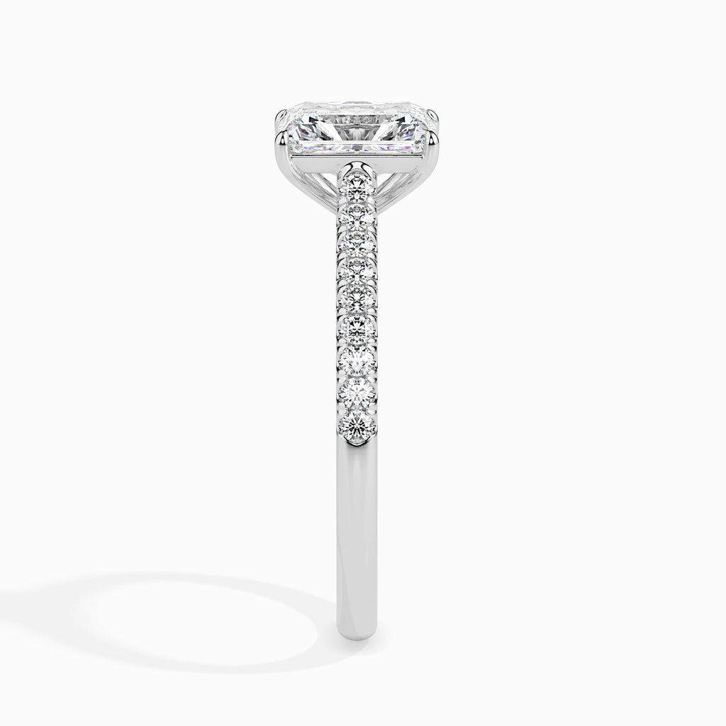 Moissanite solitaire Scents silver ring for wife