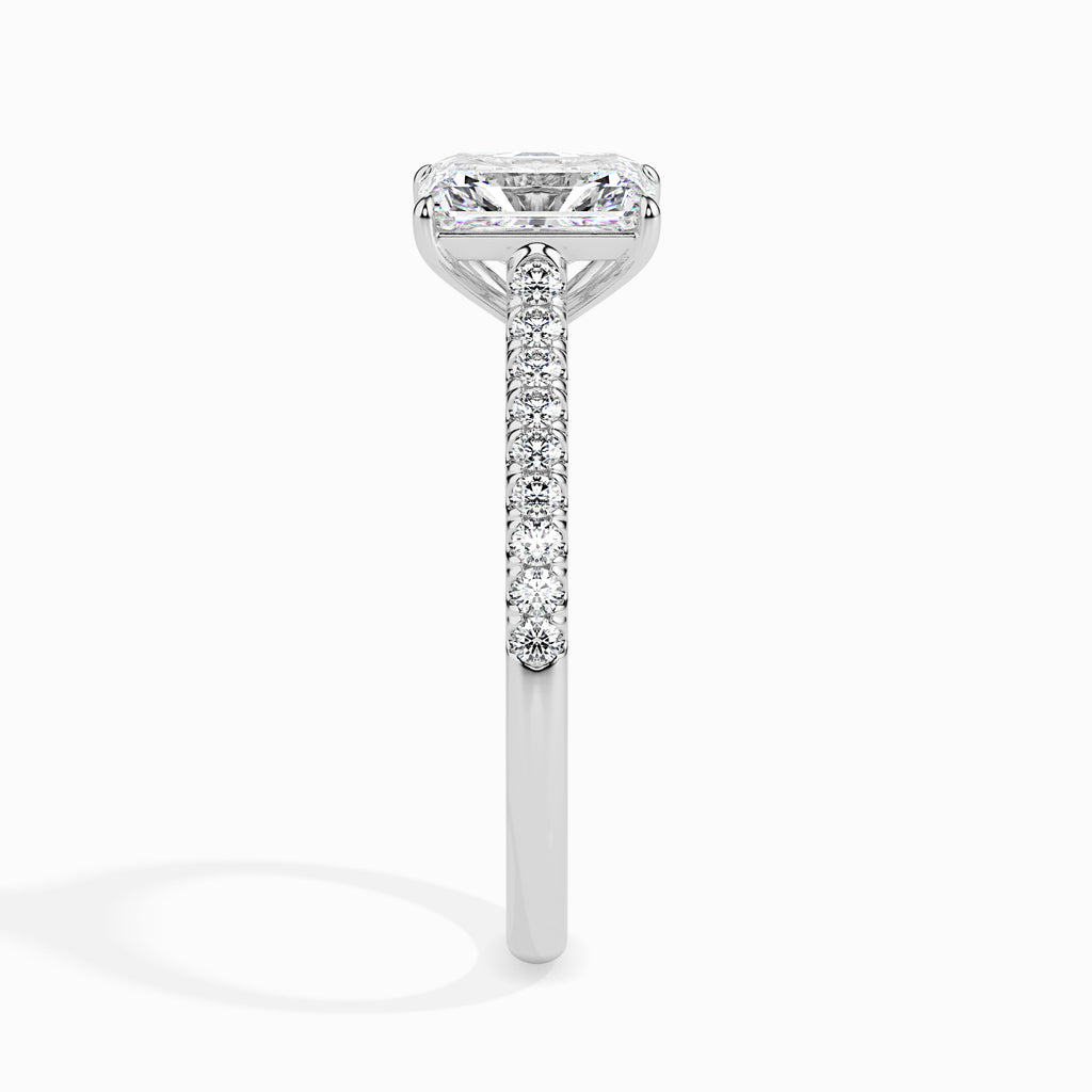 Moissanite solitaire Surana silver ring design