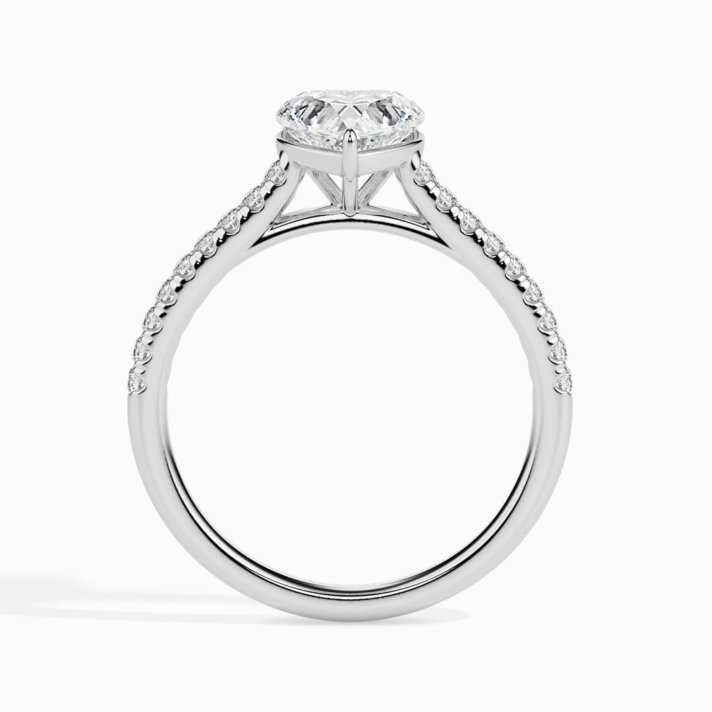 Moissanite solitaire Lavani silver ring for wife