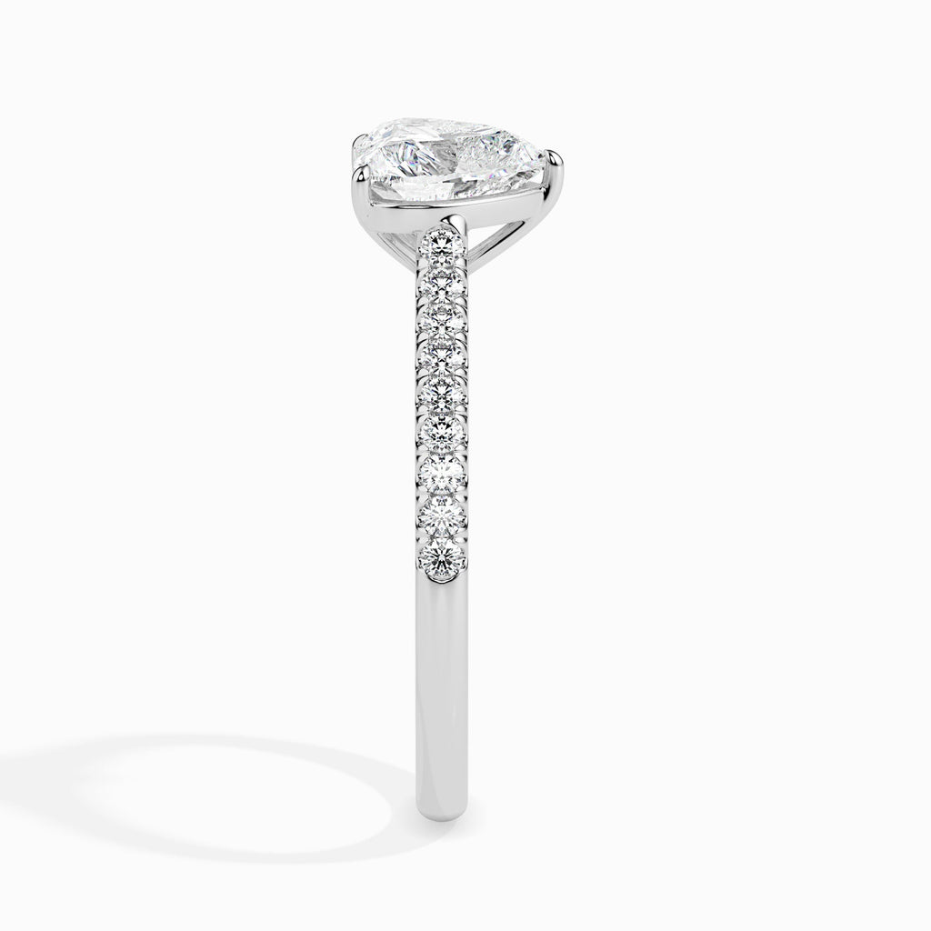 Moissanite solitaire Lavani silver ring for wife