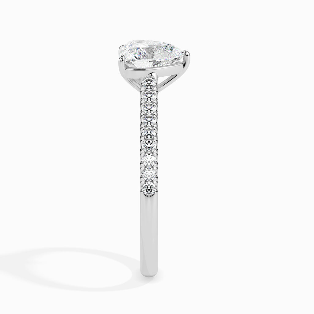 Moissanite solitaire Jigyasa silver engagement ring for women