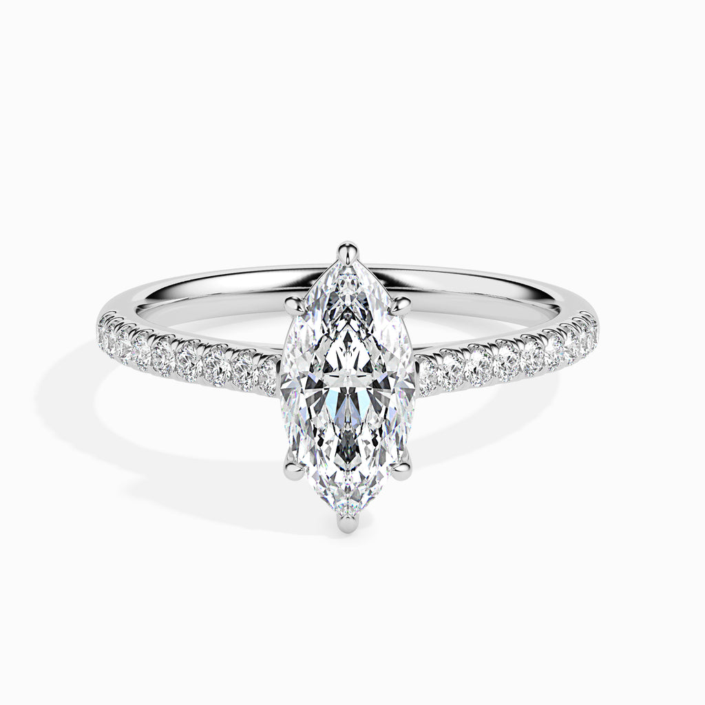 Moissanite solitaire Insider silver ring for wife