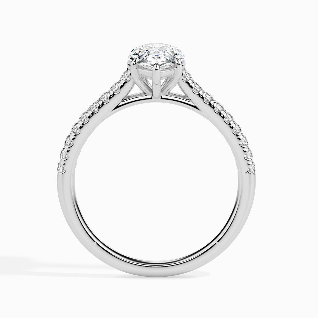 Moissanite solitaire Leisure silver ring for women