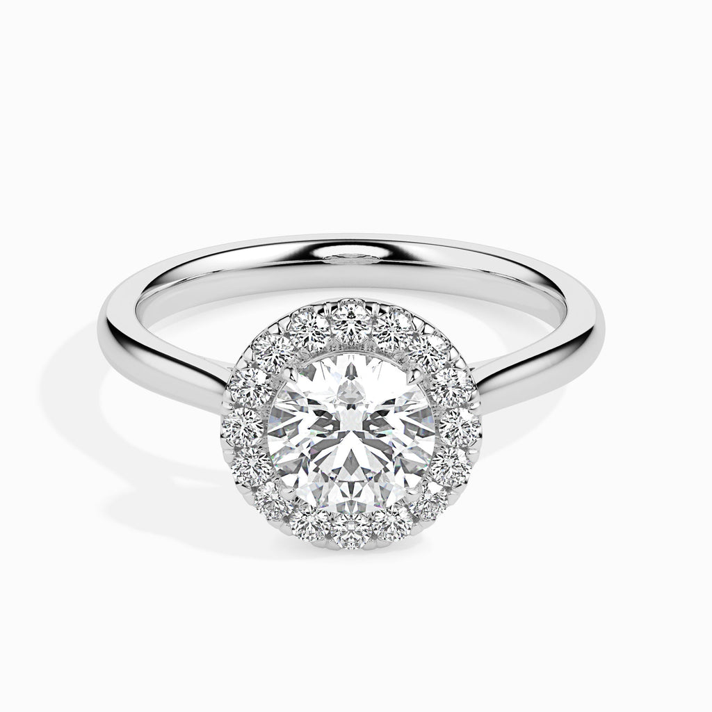 Moissanite solitaire Varcas silver ring for wife