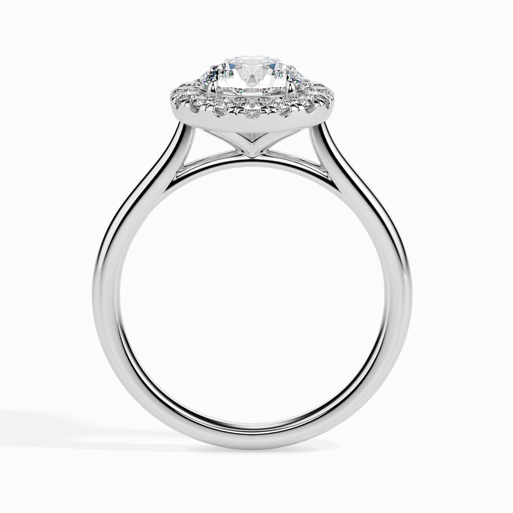 Moissanite solitaire Karmanya silver ring for women
