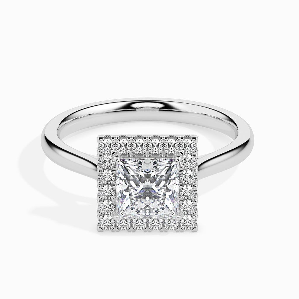 Moissanite solitaire Vivian silver ring for wife