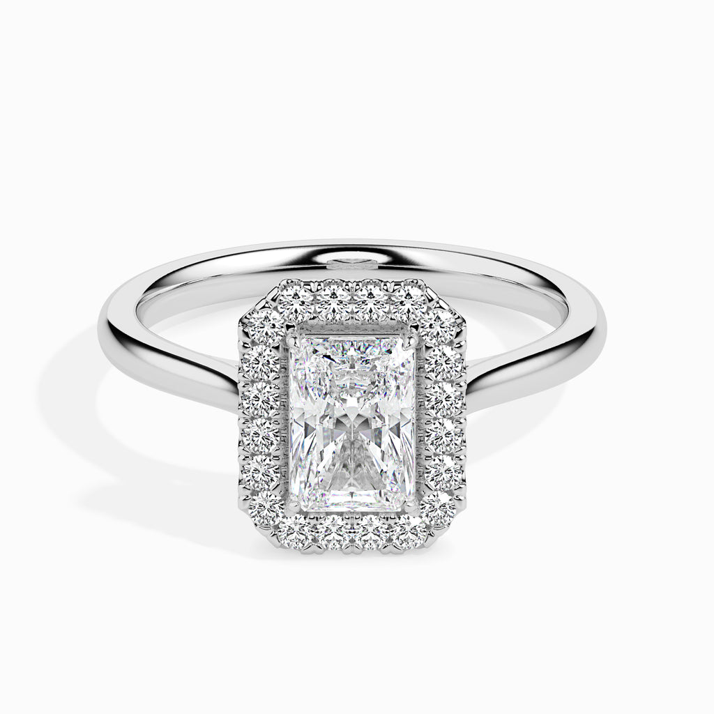 Moissanite solitaire Nirvana silver ring for wife