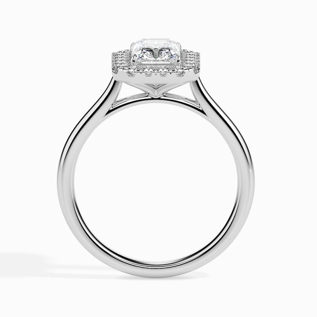 Moissanite solitaire Ekaiva silver ring for wife
