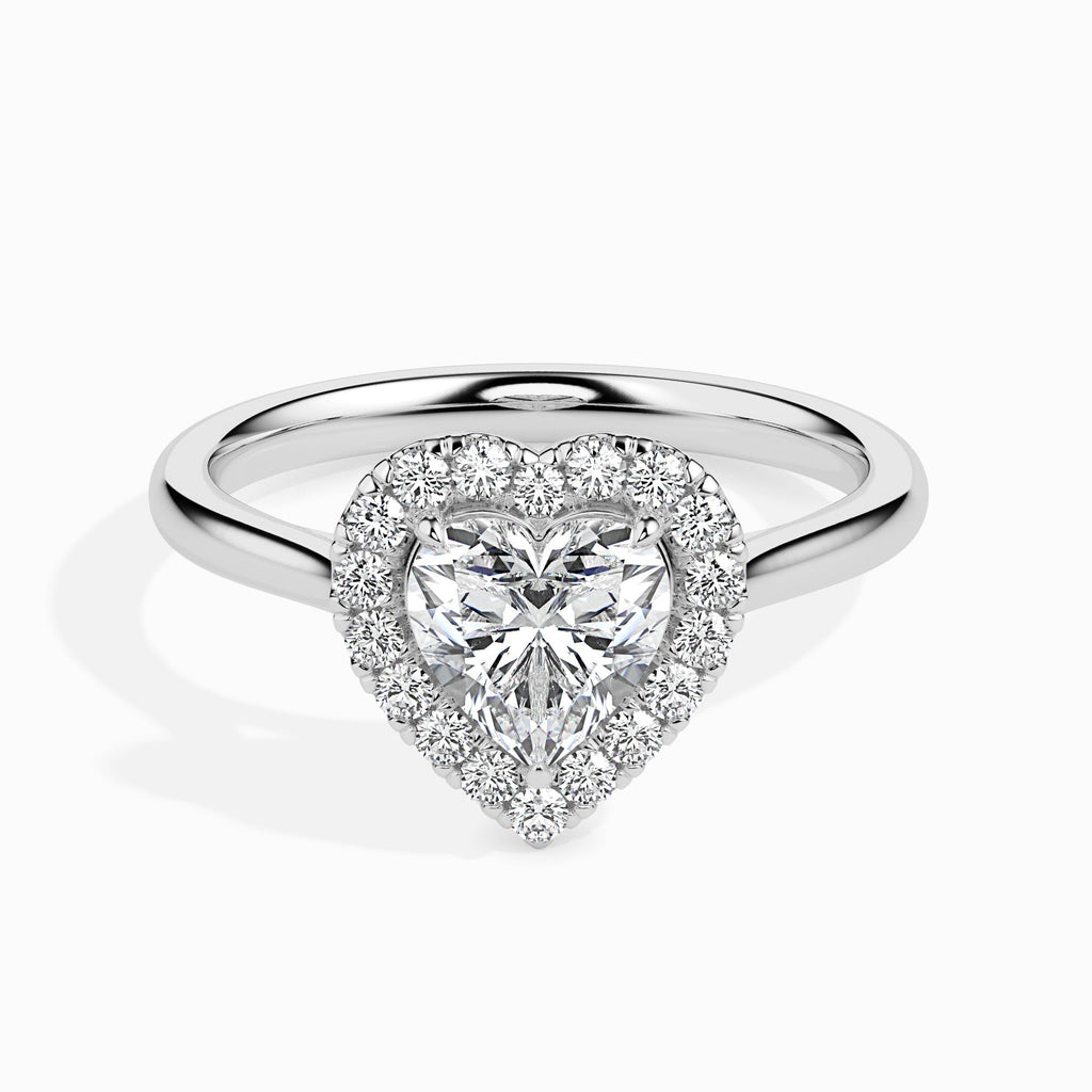 Moissanite solitaire Welkin silver ring for wife