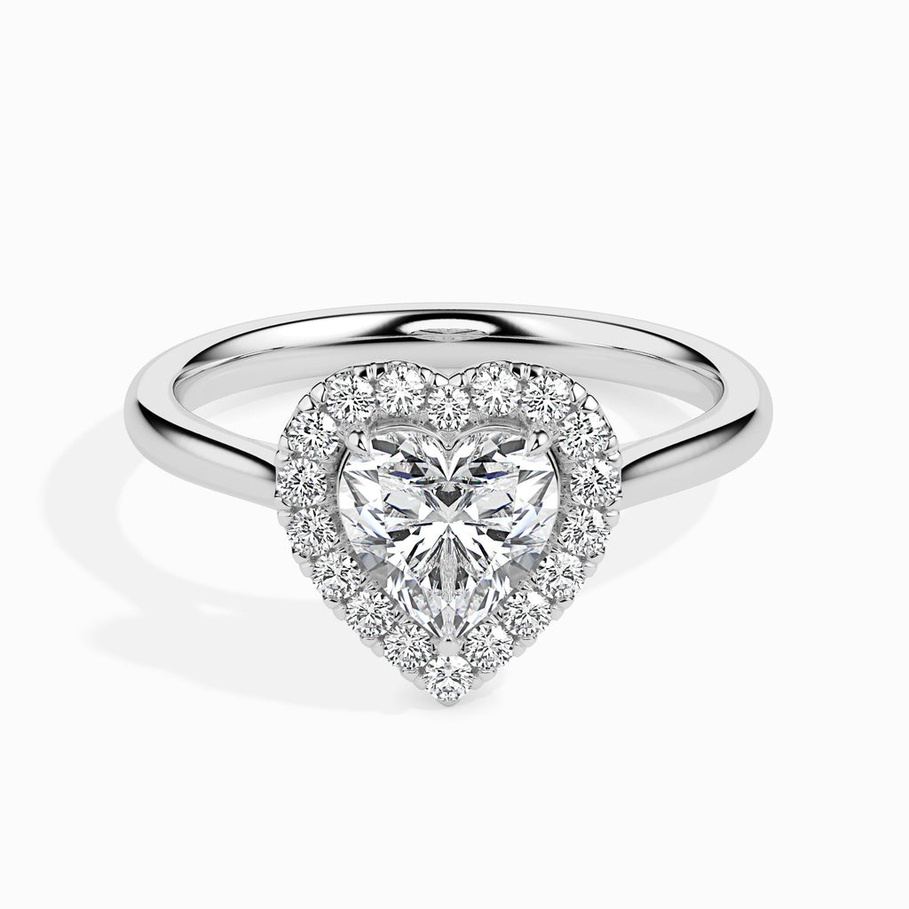 Moissanite solitaire Asraya silver ring for women