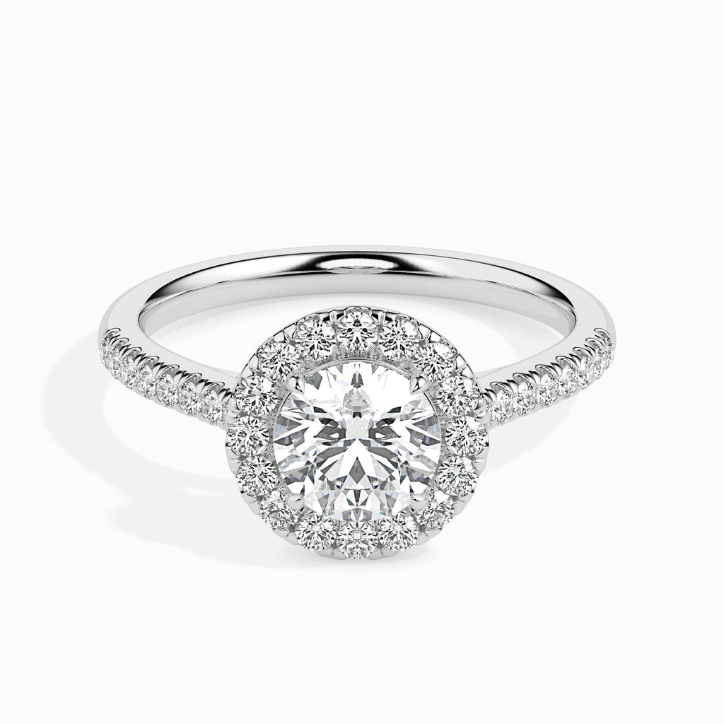 Moissanite solitaire Riddhi silver ring for women