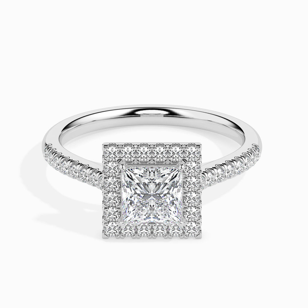 Moissanite solitaire Idhika silver ring for women
