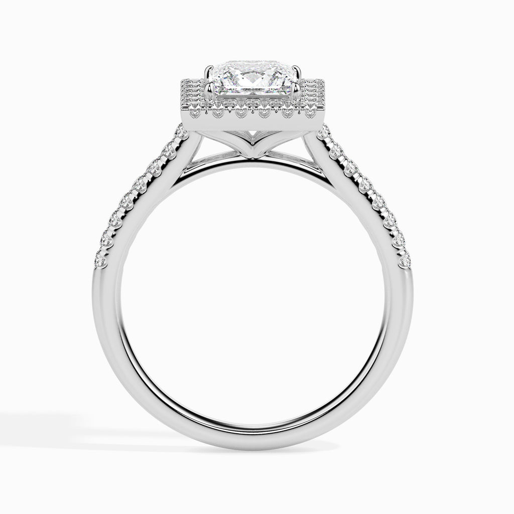 Moissanite solitaire Wise silver ring design