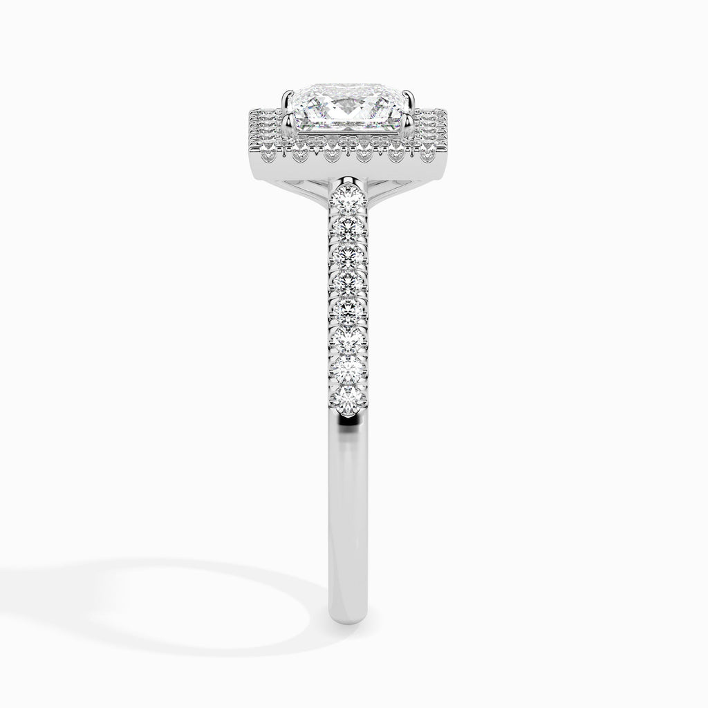 Moissanite solitaire Wise silver ring design