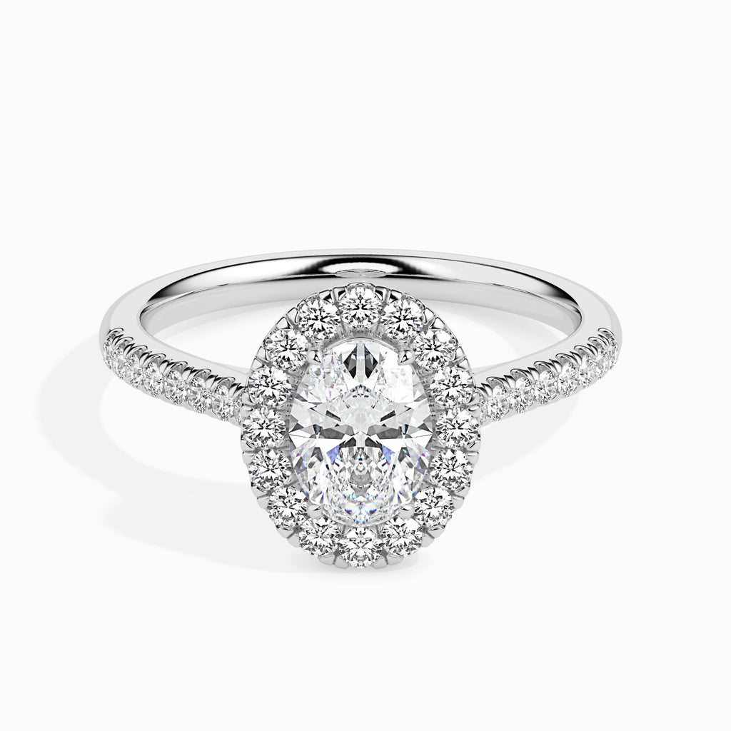 Moissanite solitaire Arohana silver ring for wife