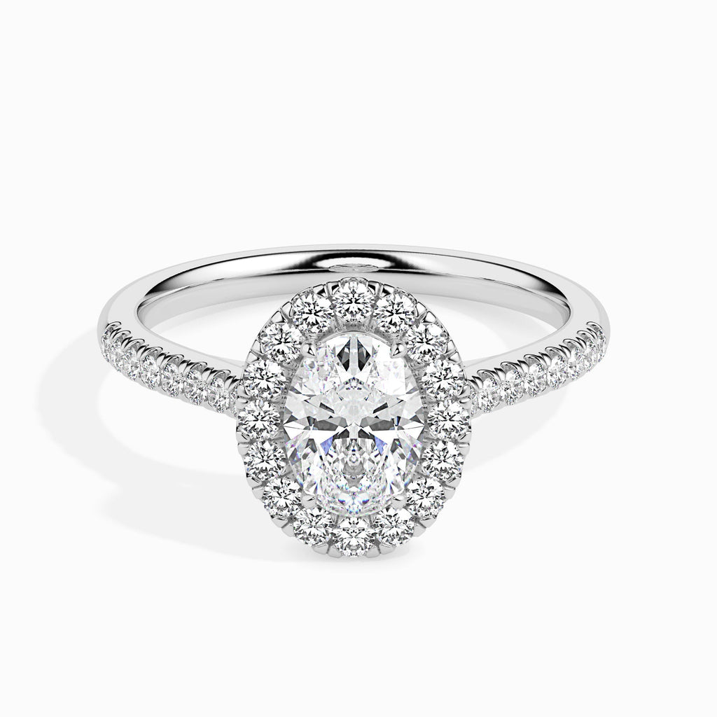 Moissanite solitaire Alley silver engagement ring for women