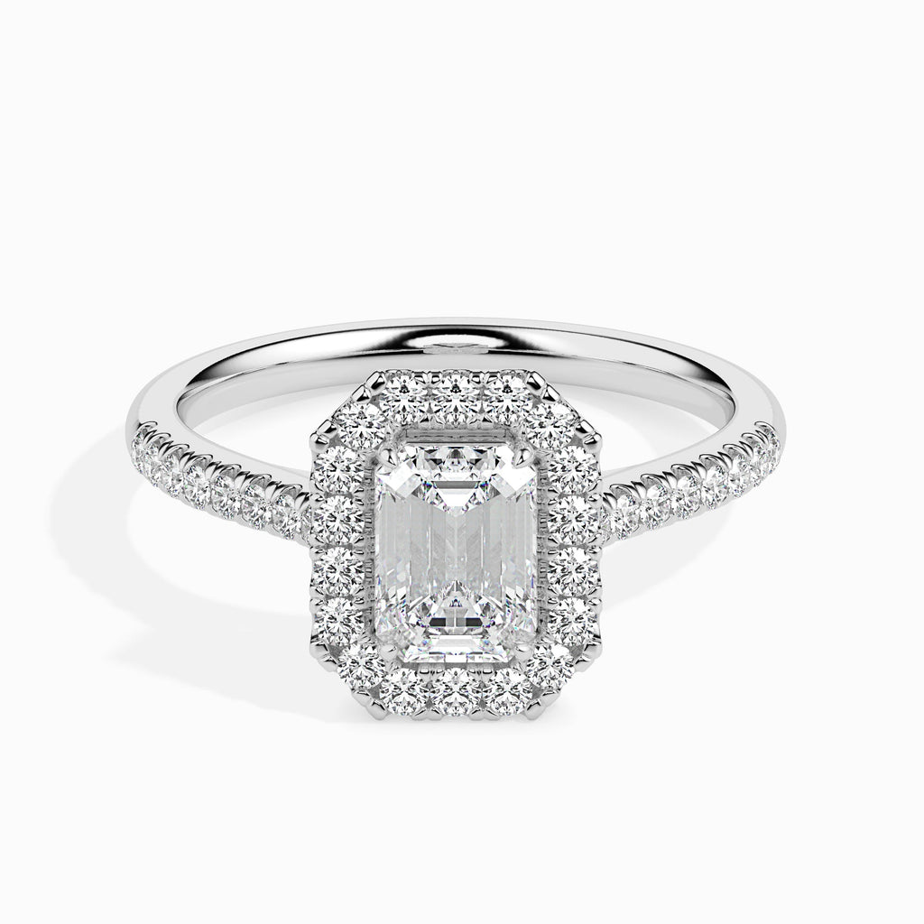 Moissanite solitaire Ipsit silver engagement ring for women