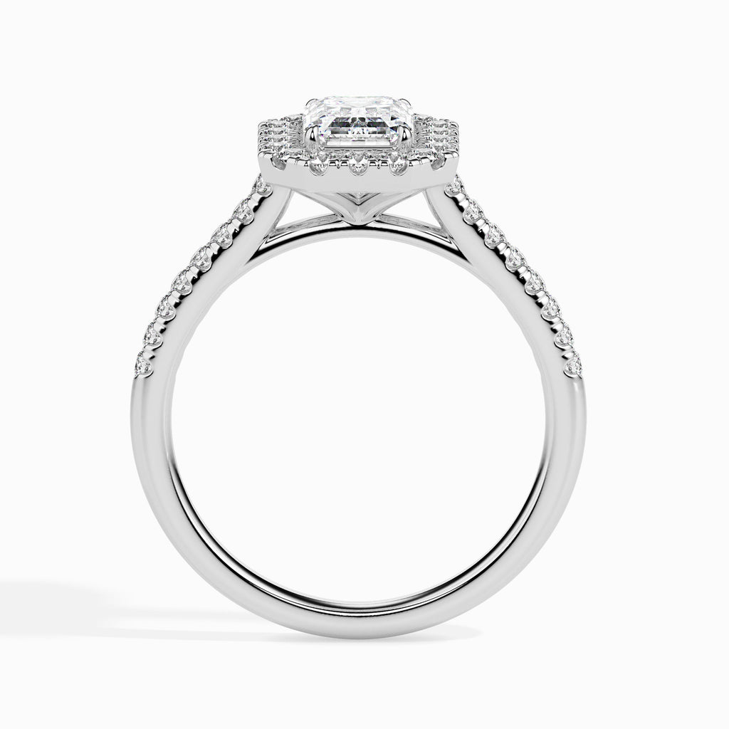 Moissanite solitaire Ipsit silver engagement ring for women