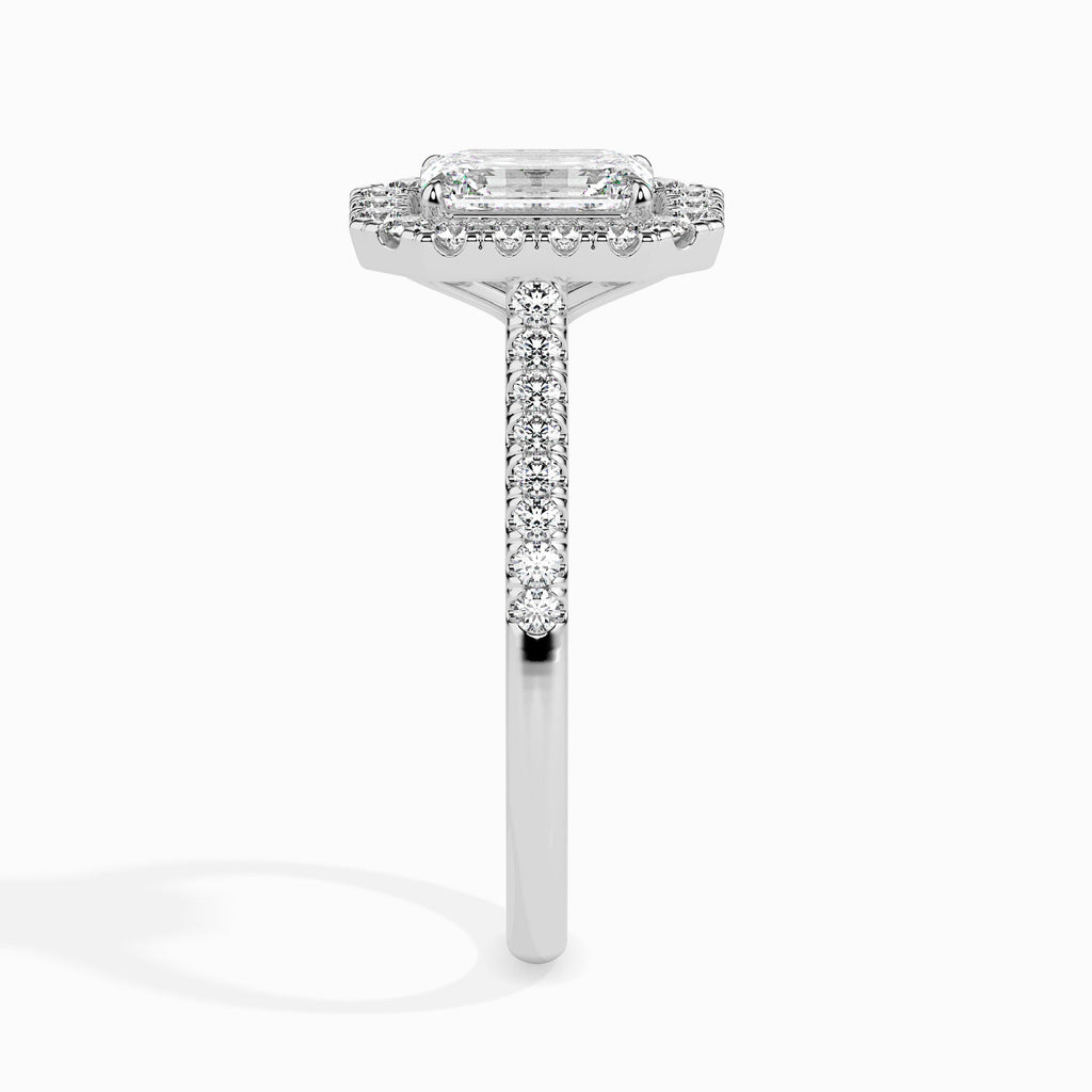 Moissanite solitaire Ipsit silver engagement ring for women