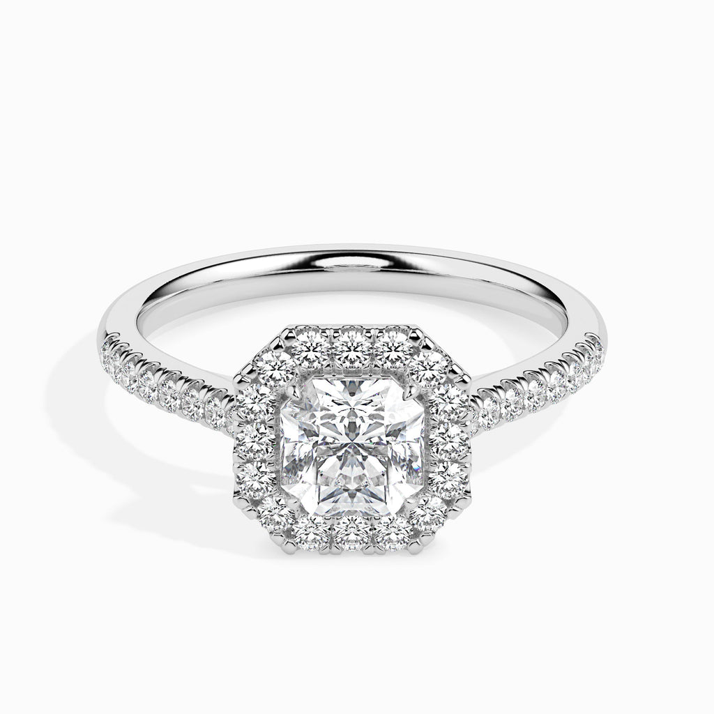 Moissanite solitaire Gaurish silver engagement ring for women