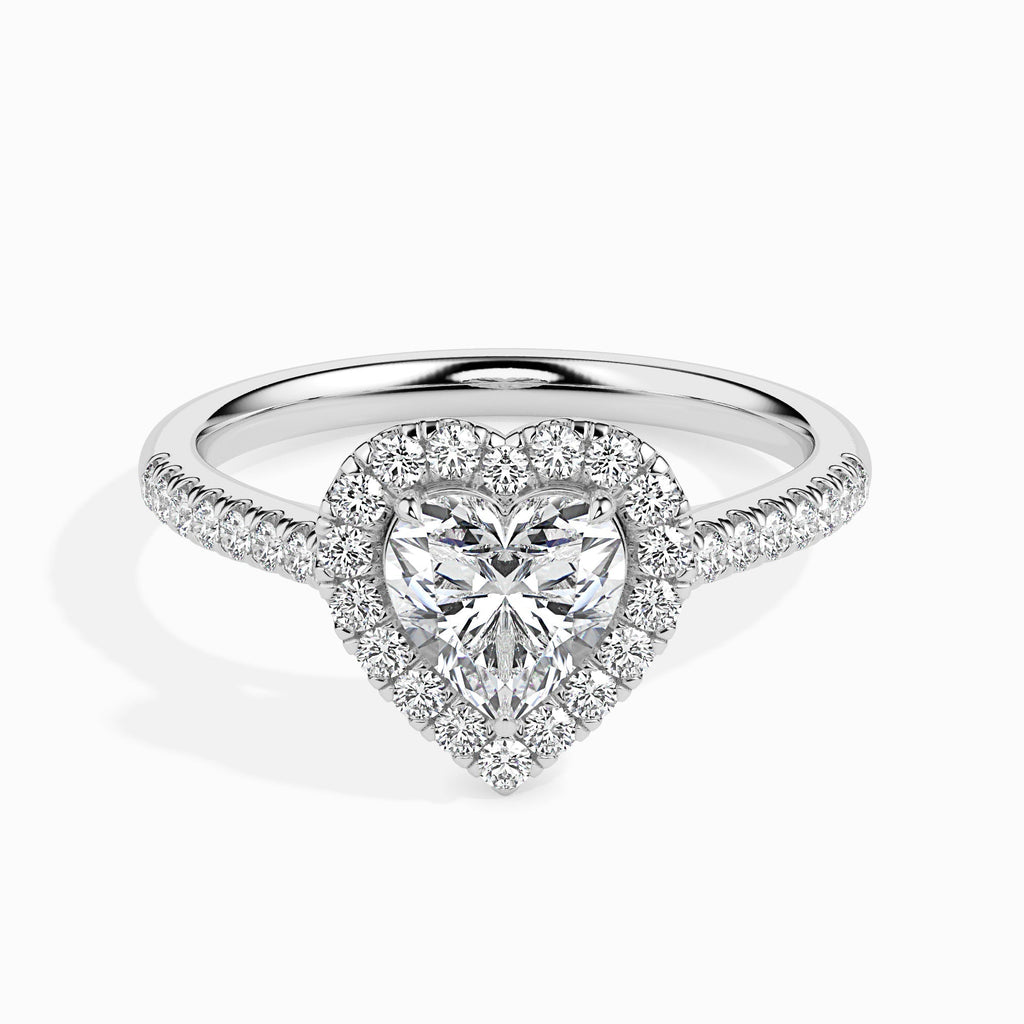 Moissanite solitaire Cassava silver ring for wife
