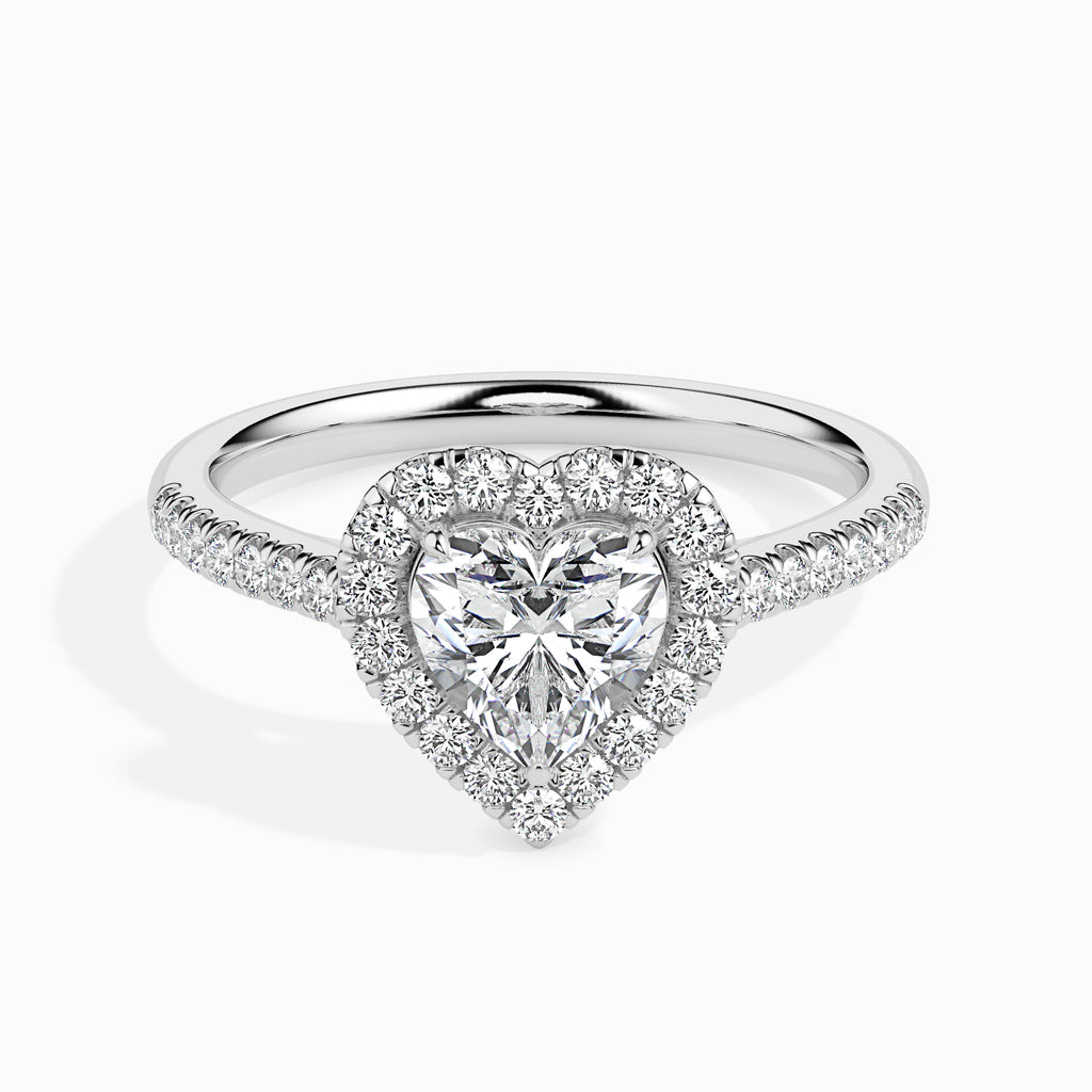 Moissanite solitaire Chaitanya silver ring for wife